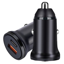 Load image into Gallery viewer, PD 20W USB-C / Type-C + QC 3.0 USB Interface Fast Charging Car Charger