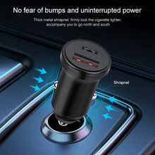 Load image into Gallery viewer, PD 20W USB-C / Type-C + QC 3.0 USB Interface Fast Charging Car Charger