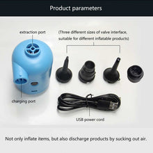 Load image into Gallery viewer, HT-426 USB Electric Air Pump for Rubber Boat Inflatable Bed, HT-426 (Blue), HT-426 (White)