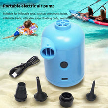 Load image into Gallery viewer, HT-426 USB Electric Air Pump for Rubber Boat Inflatable Bed, HT-426 (Blue), HT-426 (White)