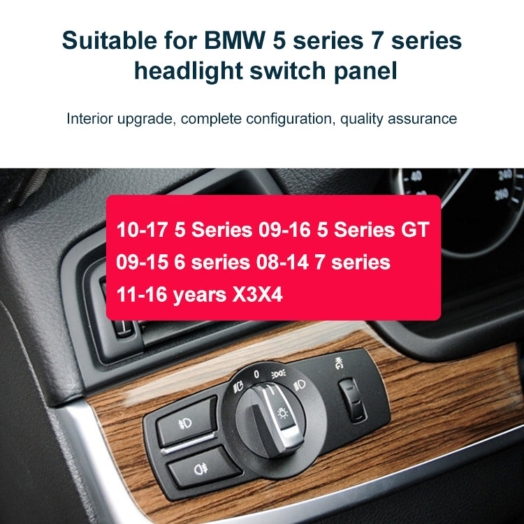 Car Headlight Switch Panel for BMW 5 Series 2010-2017, Left Driving Medium Configuration Version, Headlight Switch Panel Medium Configuration Version