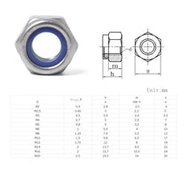 Load image into Gallery viewer, 60 PCS Car 304 Stainless Steel Lock Nuts Nylon Insert Locknut Kit M3-M10, 60 PCS