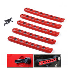 Load image into Gallery viewer, 5 PCS Auto Handle Cover Door Aluminum Grab Handle Cover for Jeep Wrangler JK 4-Door 2007 -2017, 5 PCS(Black), 5 PCS(Red), 5 PCS(Silver)