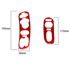 2 in 1 Car Carbon Fiber Door Control Panel Memory Seat Sticker Set for Chevrolet Corvette C5 1998-2004, Left Drive, Door Control Panel Sticker A
