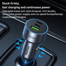 Load image into Gallery viewer, MOMAX UC17E 100W USB-C / Type-C x 2 + USB Three Ports Car Charger, 100W