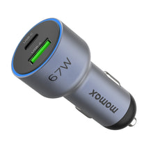 Load image into Gallery viewer, MOMAX UC16E 67W USB-C / Type-C + USB Dual Ports Car Charger, 67W