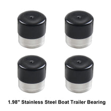 Load image into Gallery viewer, 4 in 1 1.98 inch Stainless Steel Boat Trailer Hub Bearings with Protective Covers, Trailer Hub Bearings