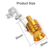 Load image into Gallery viewer, Universal Aluminum Turbo Sound Exhaust Muffler Pipe Whistle Car / Motorcycle Simulator Whistler, Size: L, Outside Diameter: 30mm, Size: L (Black), Size: L (Gold), Size: L (Blue), Size: L (Red), Size: L (Silver)