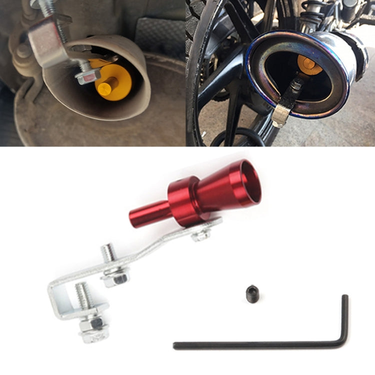 Universal Aluminum Turbo Sound Exhaust Muffler Pipe Whistle Car / Motorcycle Simulator Whistler, Size: S, Outside Diameter: 20mm, Size: S (Silver), Size: S (Black), Size: S (Gold), Size: S (Blue), Size: S (Red)