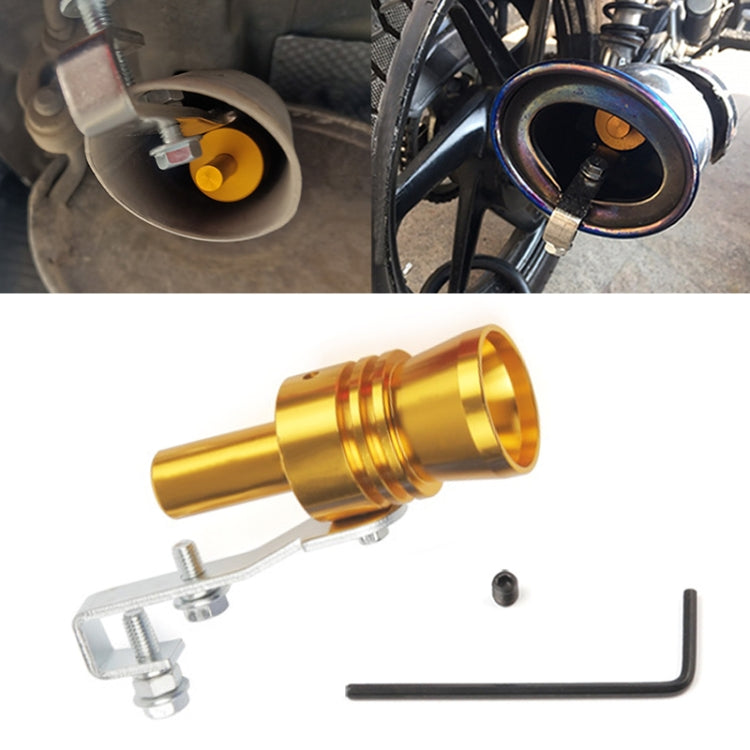 Universal Aluminum Turbo Sound Exhaust Muffler Pipe Whistle Car / Motorcycle Simulator Whistler, Size: XL, Outside Diameter: 35mm, Size: XL (Blue), Size: XL (Red), Size: XL (Silver), Size: XL (Black), Size: XL (Gold)