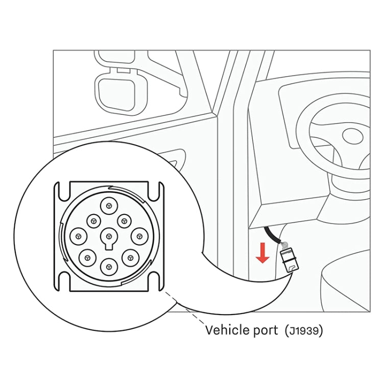 For Cummins J1939 9 Pin Connector Diagnosis Cable, For Cummins