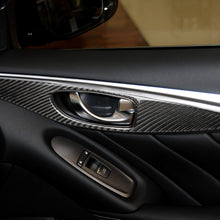 Load image into Gallery viewer, 4 PCS Car Carbon Fiber Door Inner Handle Panel Decorative Sticker for Infiniti Q50 2014-2020, Left Drive, Door Inner Handle Panel (A)