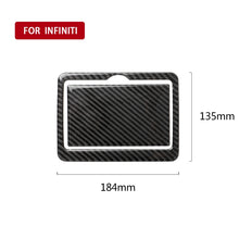 Load image into Gallery viewer, 2 PCS Car Carbon Fiber Rear Water Cup Holder Panel Decorative Sticker for Infiniti Q50 / Q60 2014-2020, Rear Water Cup Holder Panel