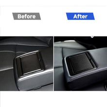Load image into Gallery viewer, 2 PCS Car Carbon Fiber Rear Water Cup Holder Panel Decorative Sticker for Infiniti Q50 / Q60 2014-2020, Rear Water Cup Holder Panel