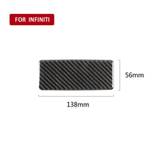 Load image into Gallery viewer, Car Carbon Fiber Rear Seat Ashtray Panel Decorative Sticker for Infiniti Q50 / Q60 2014-2020, Rear Seat Ashtray Panel