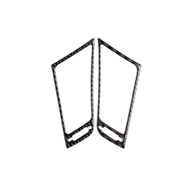 2 PCS Car Carbon Fiber Central Air Outlet Frame Decorative Sticker for Infiniti Q50 / Q60 2014-2020, Central Air Outlet Frame