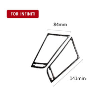 Load image into Gallery viewer, 2 PCS Car Carbon Fiber Central Air Outlet Frame Decorative Sticker for Infiniti Q50 / Q60 2014-2020, Central Air Outlet Frame