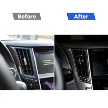 Load image into Gallery viewer, 2 PCS Car Carbon Fiber Central Air Outlet Frame Decorative Sticker for Infiniti Q50 / Q60 2014-2020, Central Air Outlet Frame
