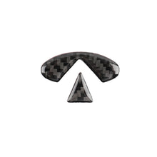 Load image into Gallery viewer, 2 PCS Car Carbon Fiber Steering Wheel Logo Decorative Sticker for Infiniti Q50 / Q60 2014-2020, Steering Wheel Logo