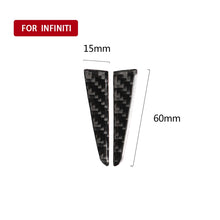 Load image into Gallery viewer, 2 PCS Car Carbon Fiber Steering Wheel Below Decorative Sticker for Infiniti Q50 / Q60 2014-2020, Steering Wheel Below