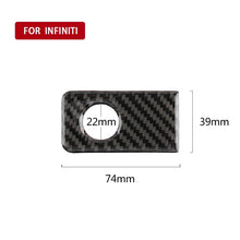 Load image into Gallery viewer, Car Carbon Fiber Front Passenger Seat Storage Box Decorative Sticker for Infiniti Q50 / Q60 2014-2020, Left Drive, Front Passenger Seat Storage Box