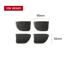 Load image into Gallery viewer, 4 PCS Car Carbon Fiber Door Inner Handle Wrist Panel Decorative Sticker for Infiniti Q50 / Q60 2014-2020, Door Inner Handle Wrist