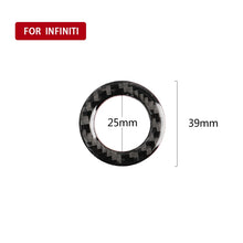 Load image into Gallery viewer, Car Carbon Fiber One-button Start Decorative Sticker for Infiniti Q50 / Q60 2014-2020, One-button Start