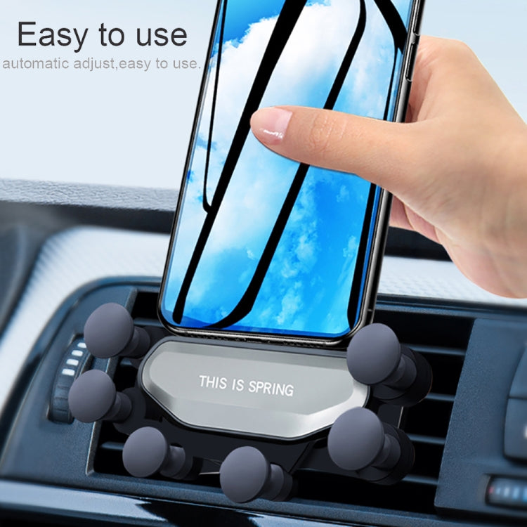 Car Air Outlet Six-claw Gravity Mobile Phone Holder Bracket, Six-claw Phone Holder(Black), Six-claw Phone Holder(Red), Six-claw Phone Holder(Silver)