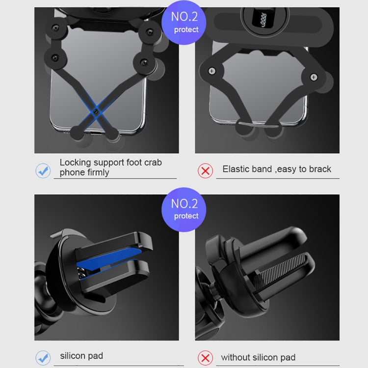 Car Air Outlet Six-claw Gravity Mobile Phone Holder Bracket, Six-claw Phone Holder(Black), Six-claw Phone Holder(Red), Six-claw Phone Holder(Silver)