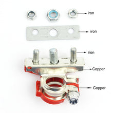 Load image into Gallery viewer, FOXSUR 1 Pair Car Automotive Battery Wire Cable Terminals Clamp Connectors Kit, Wire Cable Terminals