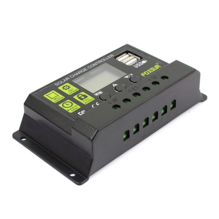 FOXSUR 20A Solar Charge Controller 12V / 24V Automatic Identification Controller, 20A