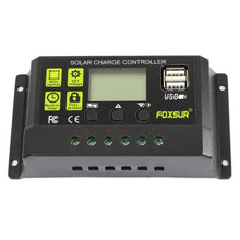 Load image into Gallery viewer, FOXSUR 30A Solar Charge Controller 12V / 24V Automatic Identification Controller, 30A