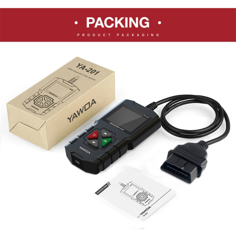 YA201 Car Mini Code Reader OBD2 Fault Detector Diagnostic Tool, YA201