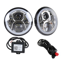 Load image into Gallery viewer, 2 PCS 7 inch DC12V 6000K-6500K 50W Car LED Headlight Cree Lamp Beads for Jeep Wrangler / Harley, Support APP + Bluetooth Control, DC12V 6000K-6500K 50W