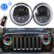 Load image into Gallery viewer, 2 PCS 7 inch DC12V 6000K-6500K 50W Car LED Headlight Cree Lamp Beads for Jeep Wrangler / Harley, Support APP + Bluetooth Control, DC12V 6000K-6500K