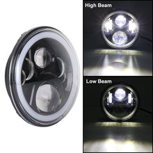 Load image into Gallery viewer, 2 PCS 7 inch DC12V 6000K-6500K 50W Car LED Headlight Cree Lamp Beads for Jeep Wrangler / Harley, Support APP + Bluetooth Control, DC12V 6000K-6500K