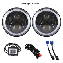Load image into Gallery viewer, 2 PCS 7 inch DC12V 6000K-6500K 50W Car LED Headlight Cree Lamp Beads for Jeep Wrangler / Harley, Support APP + Bluetooth Control, DC12V 6000K-6500K