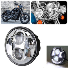 Load image into Gallery viewer, 5.75 inch DC12V 6000K-6500K 40W Car LED Headlight for Harley, 5.75 inch (Silver), DC12V 40W