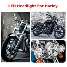 Load image into Gallery viewer, 5.75 inch DC12V 6000K-6500K 40W Car LED Headlight for Harley, 5.75 inch (Silver), DC12V 40W