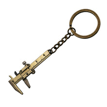 Load image into Gallery viewer, 5 PCS Mini Vernier Caliper Keychain Key Rings, Vernier Shape(Bronze), Vernier Shape(Silver)
