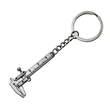 Load image into Gallery viewer, 5 PCS Mini Vernier Caliper Keychain Key Rings, Vernier Shape(Bronze), Vernier Shape(Silver)