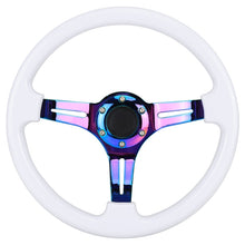 Load image into Gallery viewer, Car Colorful Modified Racing Sport Horn Button Steering Wheel, Diameter: 34.6cm