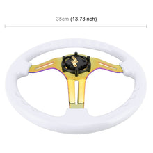 Load image into Gallery viewer, Car Colorful Modified Racing Sport Horn Button Steering Wheel, Diameter: 34.6cm