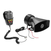 Load image into Gallery viewer, HW-1006B 12V 100W 125dB 5-tone Car Electric Alarm Air Horn Siren Speaker 5 Sound Tone Super Loud with Mic, HW-1006B