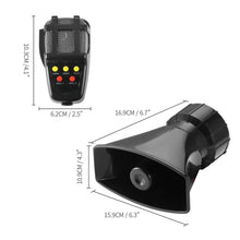 Load image into Gallery viewer, HW-1006B 12V 100W 125dB 5-tone Car Electric Alarm Air Horn Siren Speaker 5 Sound Tone Super Loud with Mic, HW-1006B