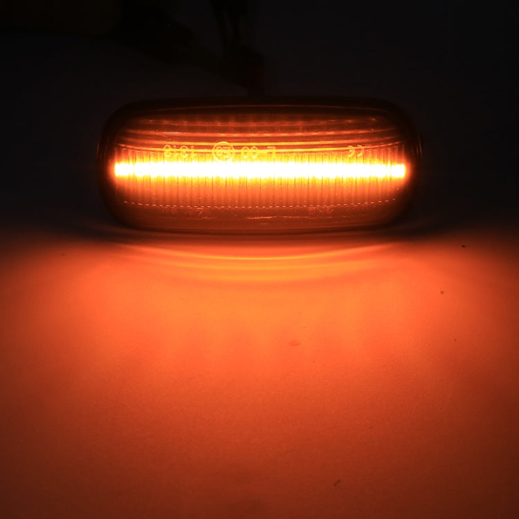 2 PCS DC12V / 3W Car LED Dynamic Blinker Side Lights Flowing Water Turn Signal Light for Audi, Yellow Light, For Audi