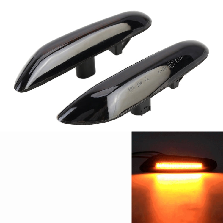 2 PCS D12V / 5W Car LED Dynamic Blinker Side Lights Flowing Water Turn Signal Light for BMW, Yellow Light, For BMW