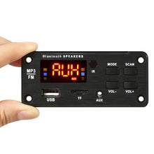 Load image into Gallery viewer, Car 12V Color Screen Display Bluetooth 5.0 Audio MP3 Player Decoder Board FM Radio TF Card USB 3.5mm AUX, with Remote Control, 12V