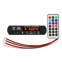 Load image into Gallery viewer, Car 12V 2x3W Audio MP3 Player Decoder Board FM Radio TF USB 3.5mm AUX, with Bluetooth / Recording Call Function / Power Amplifier / Remote Control, 12V