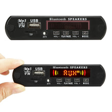 Load image into Gallery viewer, Car 12V 2x3W Audio MP3 Player Decoder Board FM Radio TF USB 3.5mm AUX, with Bluetooth / Recording Call Function / Power Amplifier / Remote Control, 12V